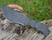 Small 1095 High Carbon Steel Tracker Knife Blank Blade Hunting Skinning Skinner 1095HC Black Powder Coated