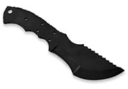 Small 1095 High Carbon Steel Tracker Knife Blank Blade Hunting Skinning Skinner 1095HC Black Powder Coated