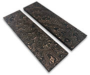 Carbon Fiber with Copper Foil Layers Handle Scales Grips Set Pair